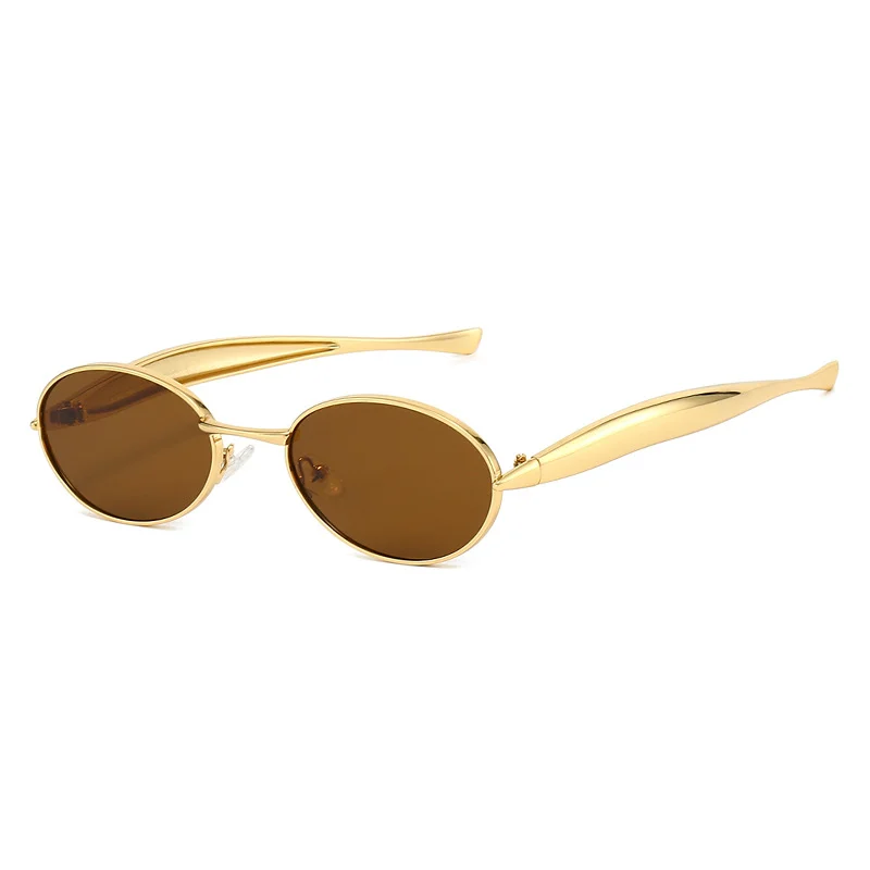 

Oval Sunglasses Women Trendy Metal Luxury Vintage Sunglass Fashion Glasses Steampunk Style Round Lunette Soleil Femme