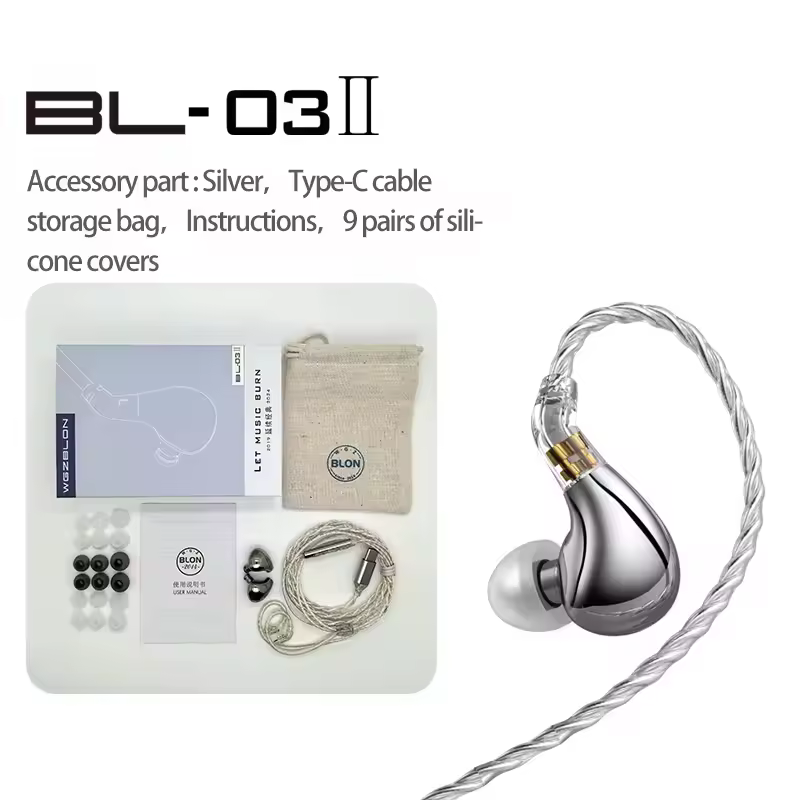 BLON BL03 II 10mm Dual-Chamber Dynamic Driver IEM Hifi Music Earphones with 0.78mm 2-Pin Detachable Cable Compatibility - Image 10