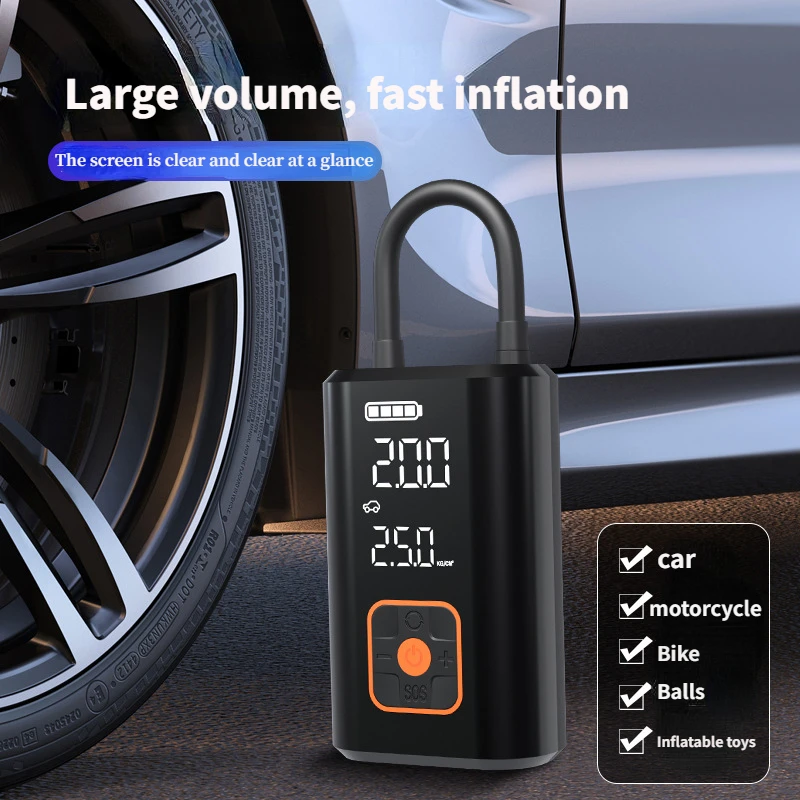 

150PSI Air Compressor Air Pump Tire Inflator Portable Compressor Digital Cordless Car Tyre Inflator for Motocycle Bicycle Balls