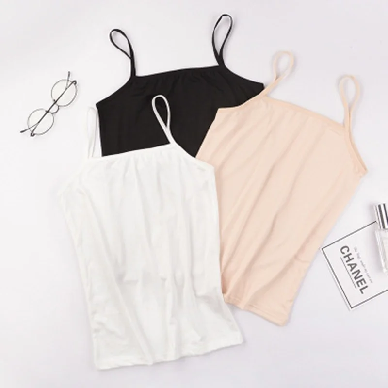 

White Crop Top Women's Summer 202 New Pure Color Slim Fit ort Sle Sexy Underwear Match Outerwear Polyester Fiber Vest