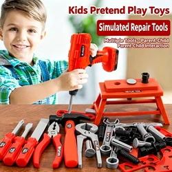 Kids Pretend Tools Kit Toys 68/55/41/38 Play Simulated Repair Tool Set Engineer Plastic Construction Toys Toddler Kids Boys Gift