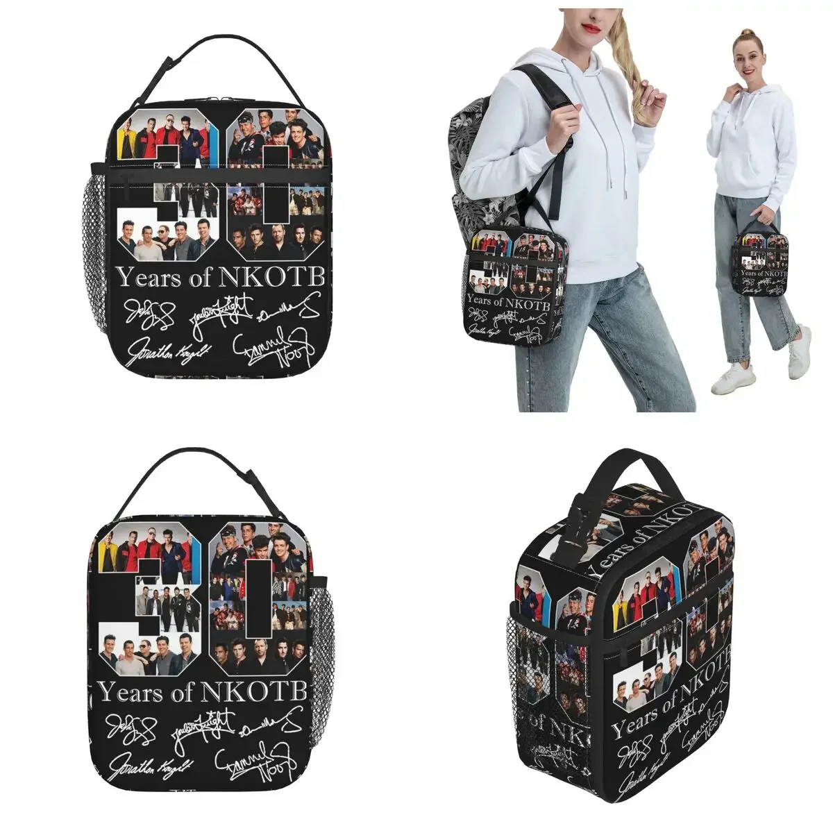 New Kids On The Block Band 30 Years Thermal Insulated Lunch Bags for School NKOTB Magic Summer 2024 Tour Food Container Bags