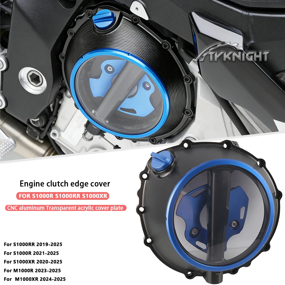 

ForBMW S1000RR S1000R S1000XR S 1000 RR M1000R/M1000XR Motorcycle Accessories Transparent Clutch Cover CNC Aluminum Engine Cover