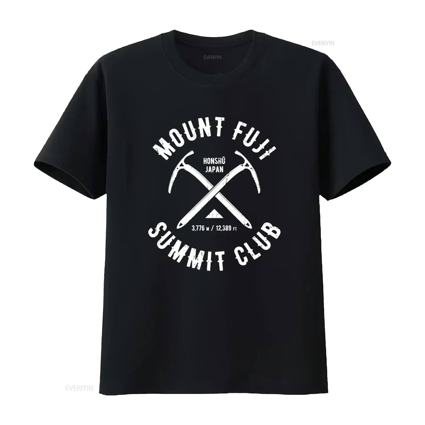 Camiseta de Montañismo Mount Fuji Summit Club, Diseño Honshu Japón, 3776 m de Altura, Estilo Aventura al Aire Libre