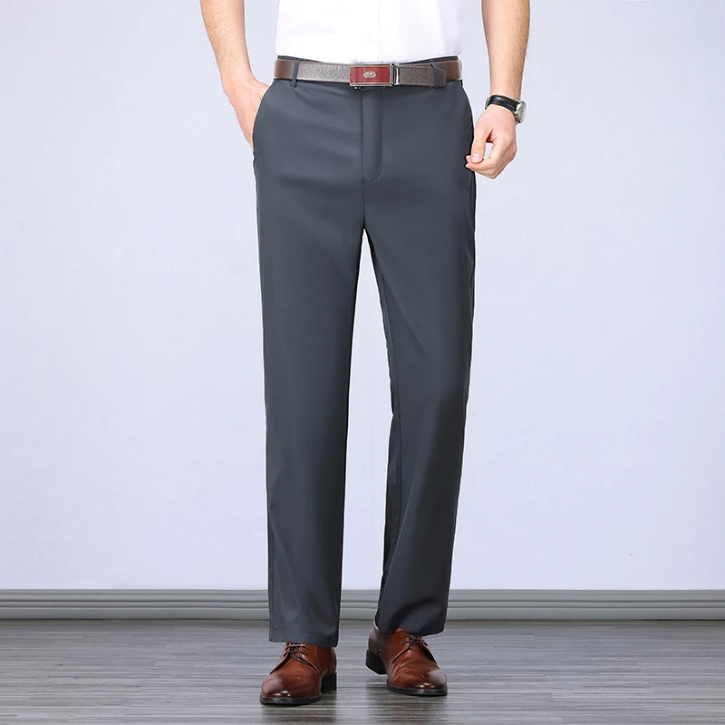 

Men's casual pants, sports quick drying pants,spring and autumn straight leg pants, office black, gray, and dark blue work pants