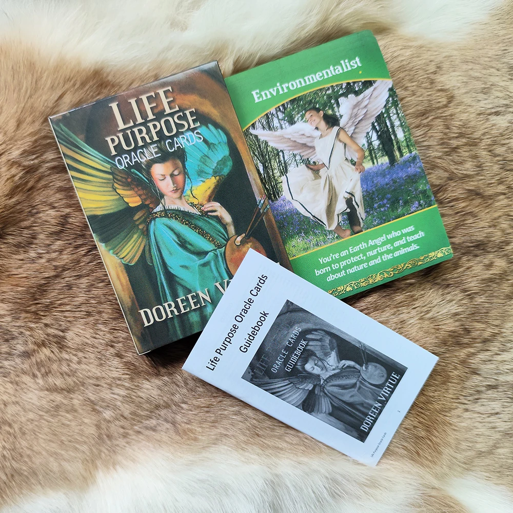 12 x 8 cm Life Purpose Oracle Cards – 44 Cards with Guidebook (English Version)