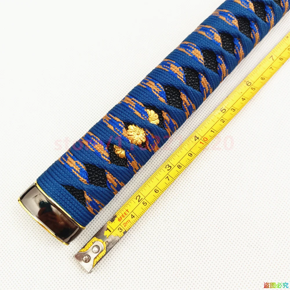 Unique 35cm Tsuka Two Tone Handle Hilt Alloy Fuchi Kashira Menuki For Real Japanese Japan Samurai Katana Sword Fittings