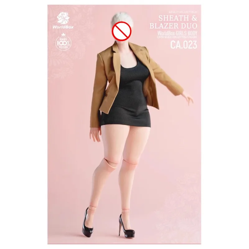 

【2025 Q4】Worldbox CA023 1/6 Plus Size Beauty Low Cut Skirt Suit Clothes Model for 12" AT218 Female Action Figure Toys Body