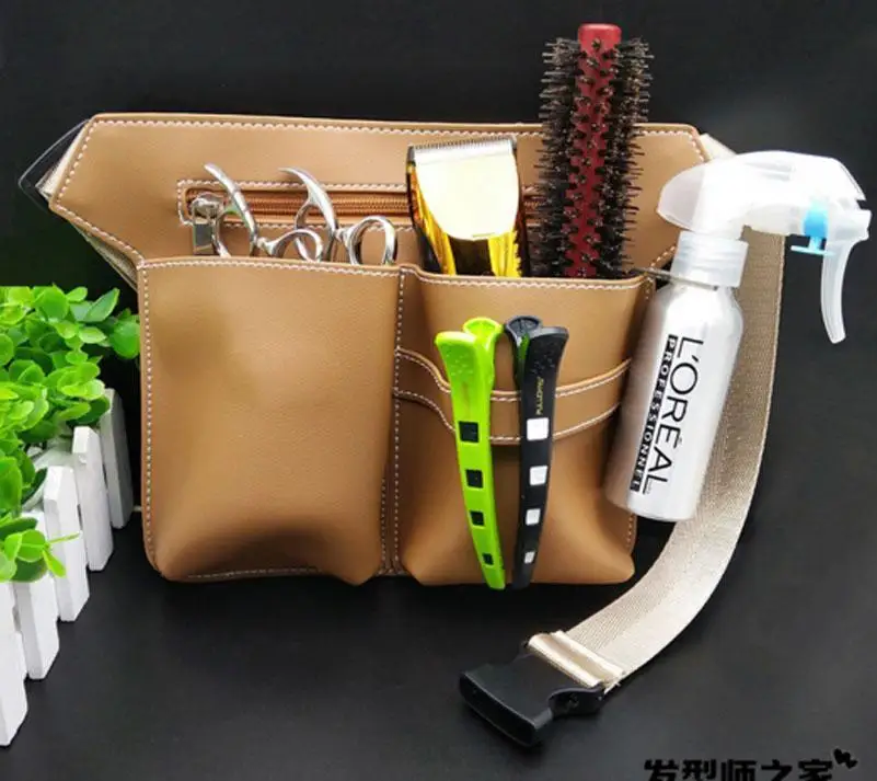 ProfessionalตัดผมPUหนังกรรไกรกระเป๋าเอวPack Hairdressingเครื่องมือกระเป๋า