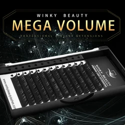 Winky beauty individuelle Nerz wimpern 0,05-0,07 c d locken russische Volumen wimpern verlängerungen liefert Mega-Volumen wimpern