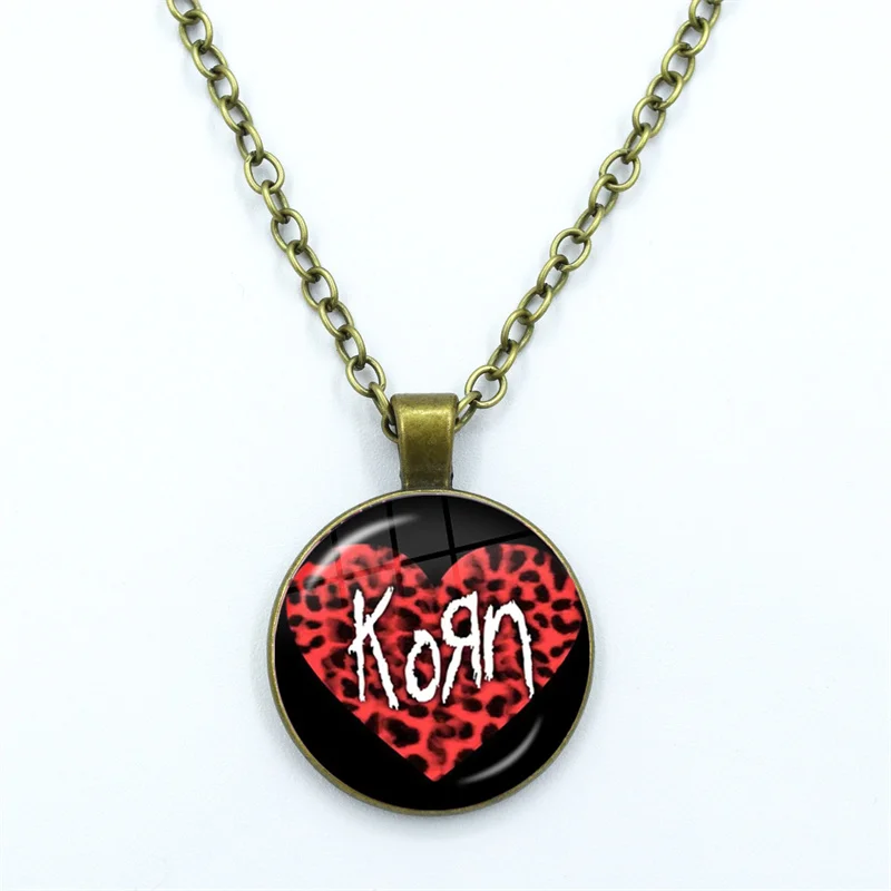 Hip Hop Korn Music Rock Band Punk Band Glass Dome Cabochon Pendant Fashion Crystal Jewelry