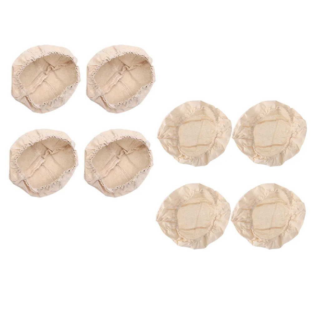 

8pcs Bread Fermentation Basket Cloth Cover Khaki Non-Stick Dough Liner For Baking Pastry Making Tool Kitchen Supplies