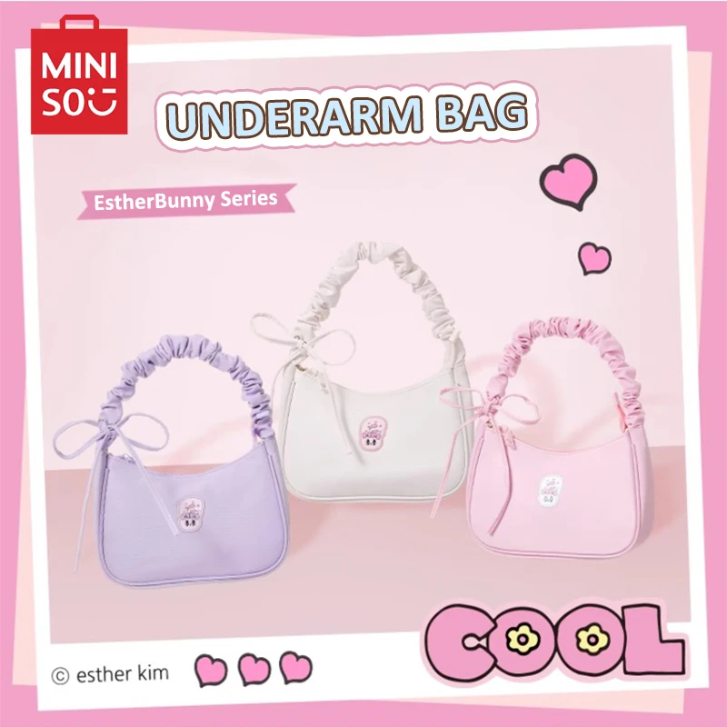 

MINISO Esther Bunny Series Armpit Bag Authentic Shoulder Portable Summer Girl Bag Kawaii Birthday Gift Animation Peripheral