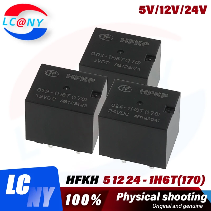 5PCS/Lot 100%Original New HF HFKP-005-1H6T HFKP-012-1H6T HFKP-024-1H6T 45A 6PINS 5V 12V 24V Automotive Relays HFKP-012-1H6T