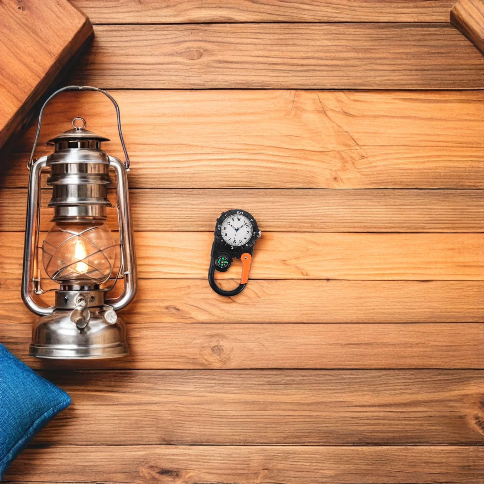 

Keychain Compass Metal Carabiner Small Pocket Clip on Quartz Watch Outdoor Hiking Camping Survival Gear Backpacking Black