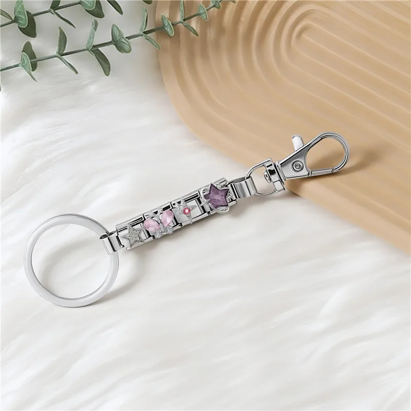 Fashion Bow Butterfly Star Module Bracelet Keychain Bag Key Pendant Personalized Keyring Italian Charm DIY Making Jewelry Gifts