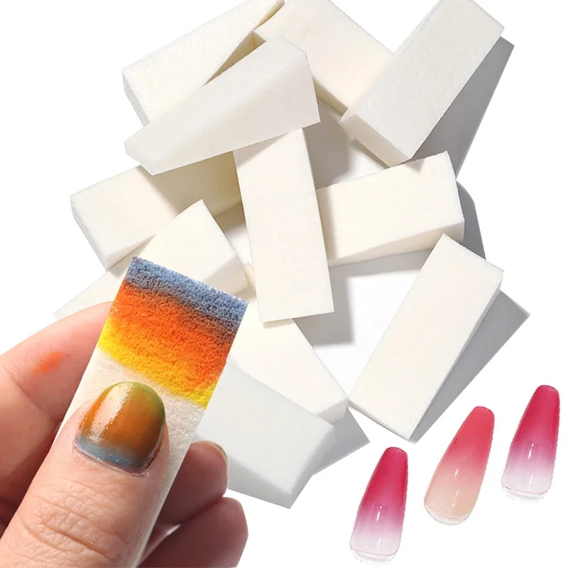 50-10Pcs Triangle Soft Sponge Nail Brush Gradient Effect Painting Gel Halo Dyeing Tool Brush DIY Manicure Makeup Sponge Tools