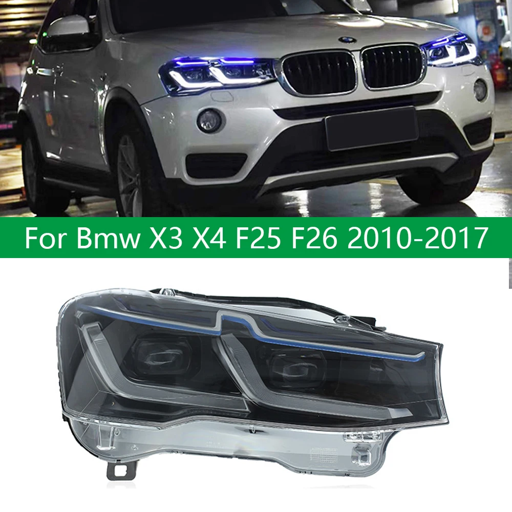 

2PCS Car LED Headlamp for BMW X3 F25 2010-2017 X4 F26 Front LED Headlight Projector Lens DRL Turn Signal Automotive Accessories