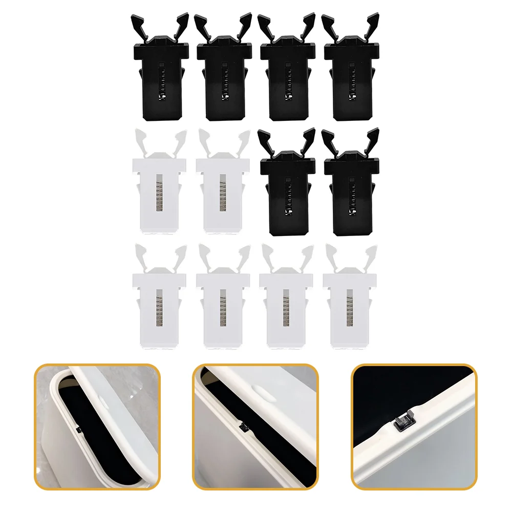 40 Pcs Trash Can Buckle Hook Lock for Garbage Push Buttons Trashcan Push-button Self-locking