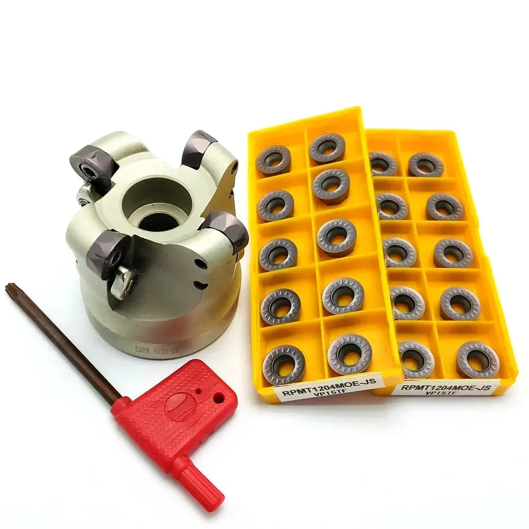 

EMRW 6R 50 22 EMRW 6R 63 face milling cutter indexable milling tool holder CNC lathe machine tool for RPMT1204 turning inserts