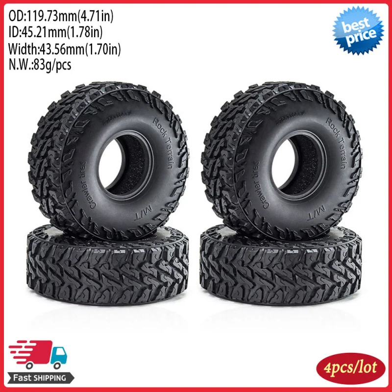 

Резиновые колеса-шины 1.9" 1/10 для радиоуправляемых краулеров Traxxas SCX10 90046 D90 D110 TRX4 TRX6 RC4WD, запчасти для тюнинга