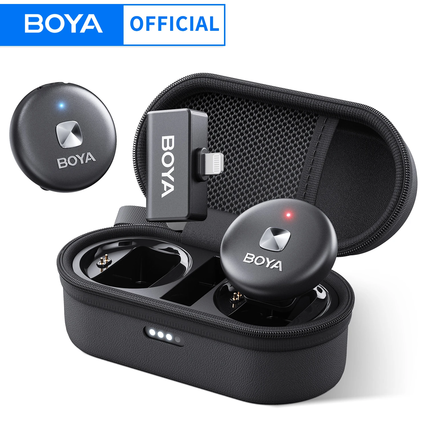 BOYA Omic D/U Wireless Lavalier Lapel Microphone for iPhone iPad Android Type-c Smartphone Youtube Live Recording Interview Vlog