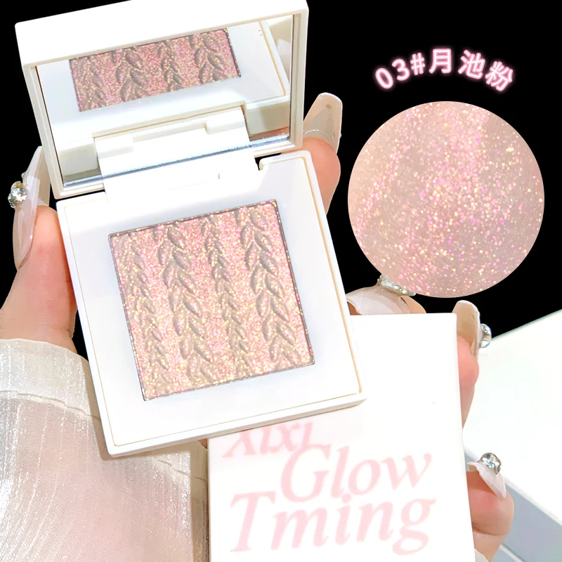 Diamonds Glitter Baked Highlighter Powder Palette Shimmer Soft Smooth Long Lasting Luminous Glow Face Highlight Makeup Cosmetics