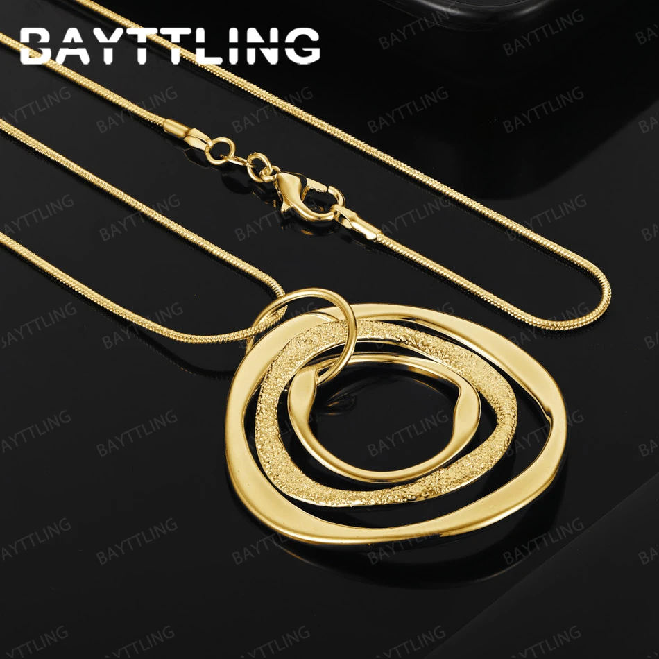 

925 Sterling Silver 16-30 Inch Exquisite Circle Hoop Pendant Necklace for Women Fashion Accessories Wedding Jewelry Gift Party