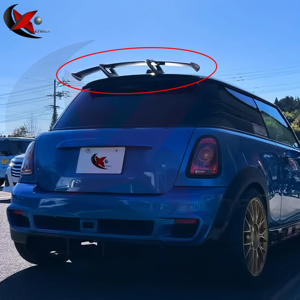 

For Mini Cooper R56 06-13 Glass Fiber Roof Spoiler JCW Ver.2.11/2.12 Rear Spoiler Automotive Aerodynamics Kit