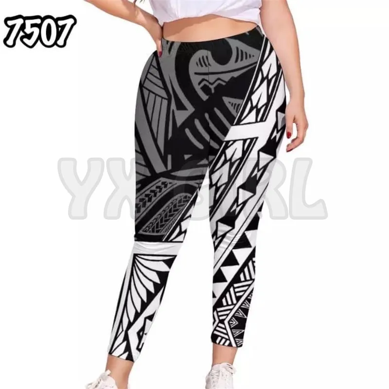 You Will Samoa Tribal Tattoo 3D Printed Leggings Sexy Elastic Female Skinny Leggings Gothic Yoga Leggings