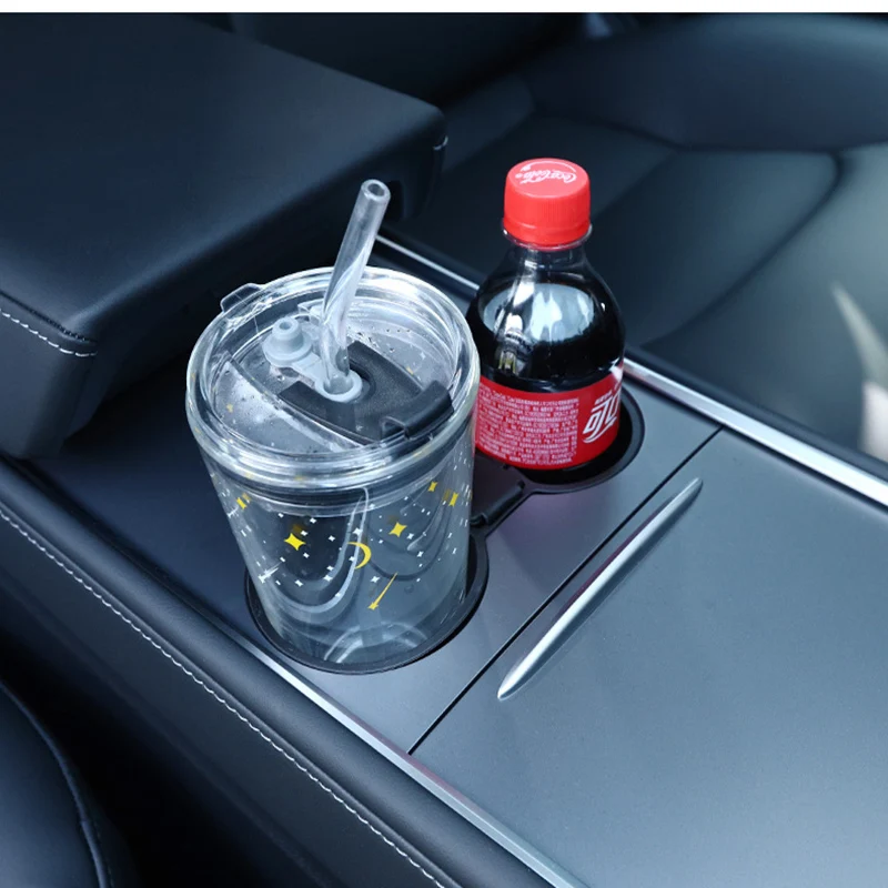 For Tesla Model 3/Y central control storage box refreshed cup holder anti shake limiter, cup holder with ashtray