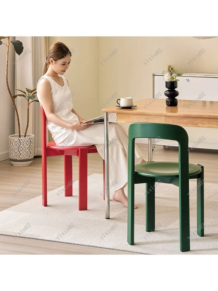 Vintage Massivholzstuhl Minimalistisches Design Esszimmerstuhl Schminkstuhl Wohnzimmermöbel