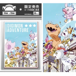 60 sztuk/zestaw Digimon Adventure Agumon Gabumon Flash Card Sleeve PTCG Anime Game Collection Card Protective Cover Gift Toys 67X92Mm