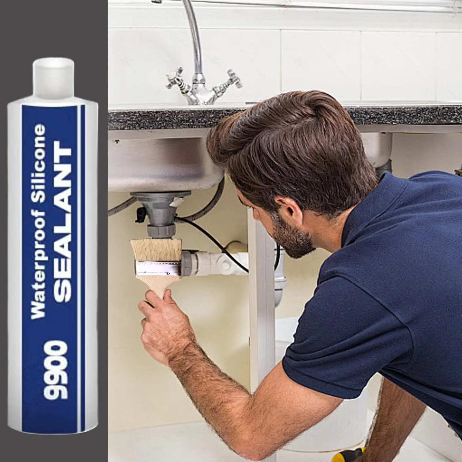 Quick-Curing Adhesive Waterproof Sealant 9900 Bonding Sealant For Driveway Marine Window Industry Roof RV Bathroom Concrete Tile