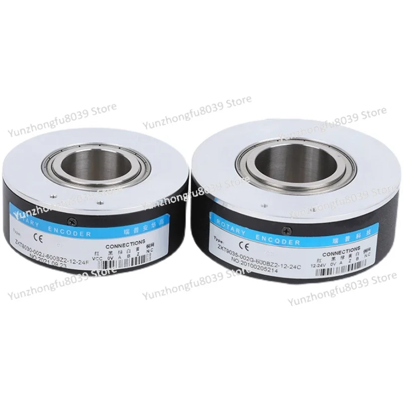 Hollow Shaft Encoder ZKT8030 9035 Photoelectric Rotary Elevator Encoder, Pulse Inner Aperture 18-45mm
