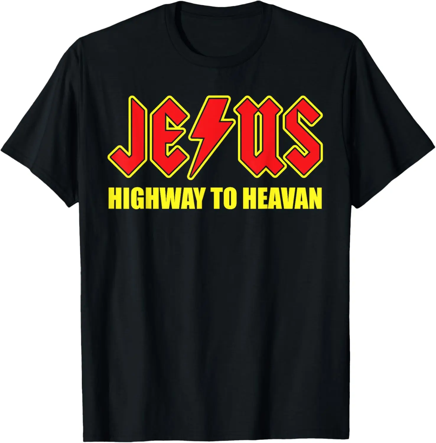 

Jesus Highway To Heaven T Shirt -Superhero Jesus Christian T