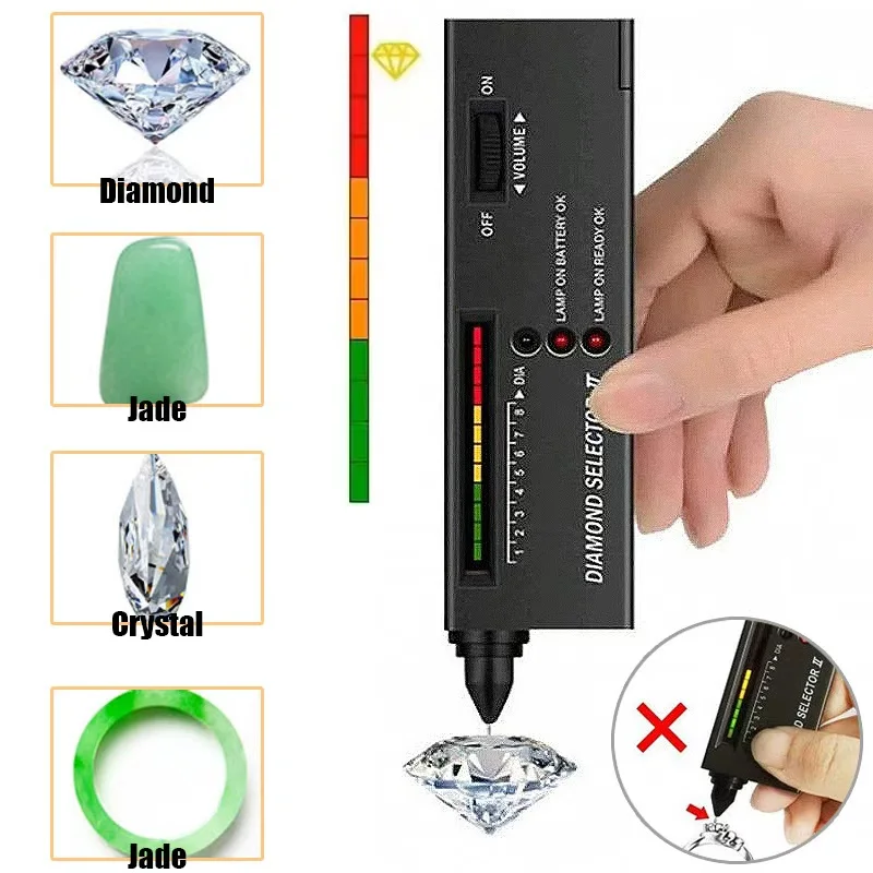 

Высокоточная ручка для тестера бриллиантов - профессиональный набор для выбора ювелирных изделий, портативный инструмент для идентификации драгоценных камней