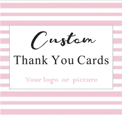 Estilo personalizado do cartão, Ideal para a ordem Obrigado, Decoração personalizada do logotipo, Convite do casamento