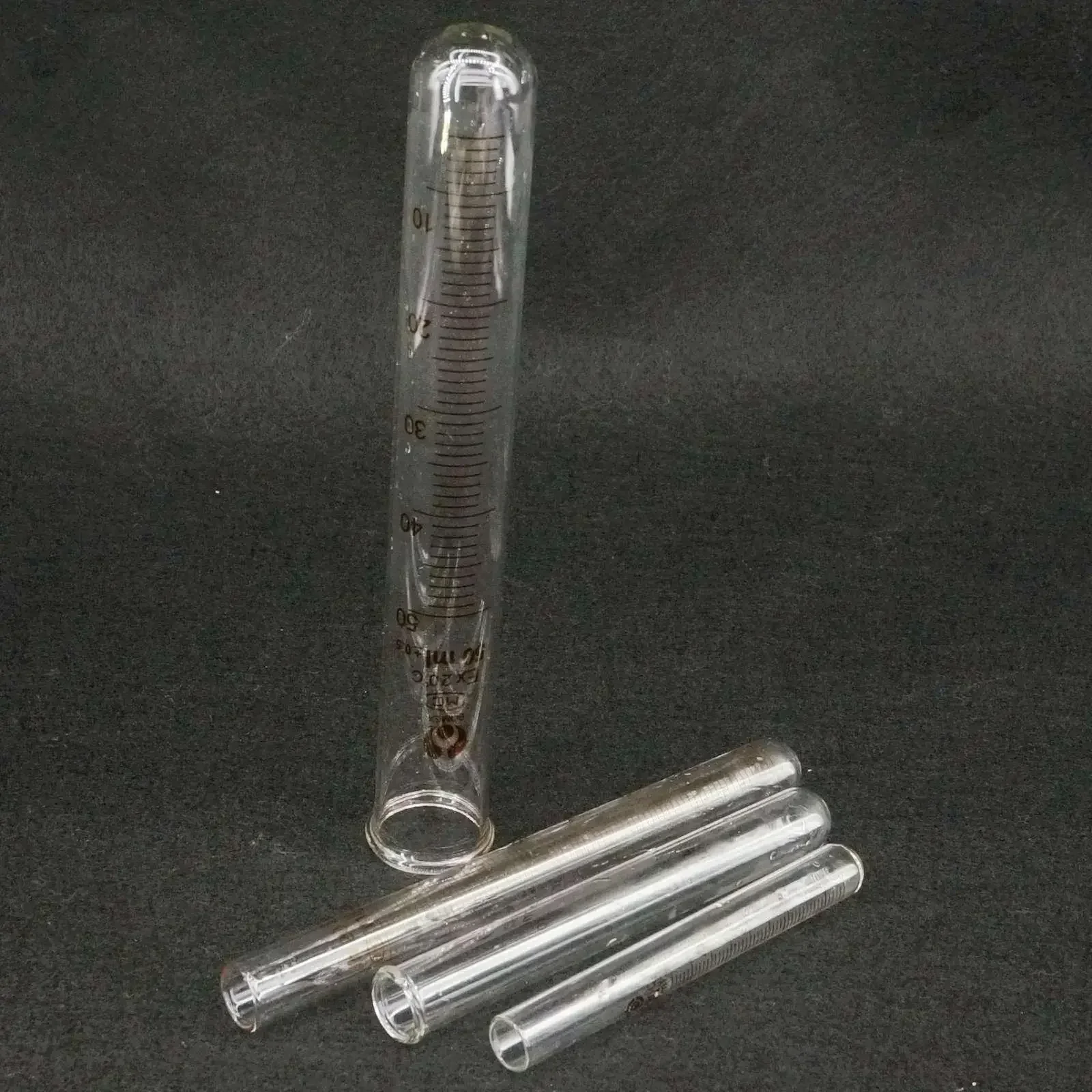 LOT2 2/5/10/15/20/25/50/100ml Glass Flat Mount Round Bottom Test Tube Lab