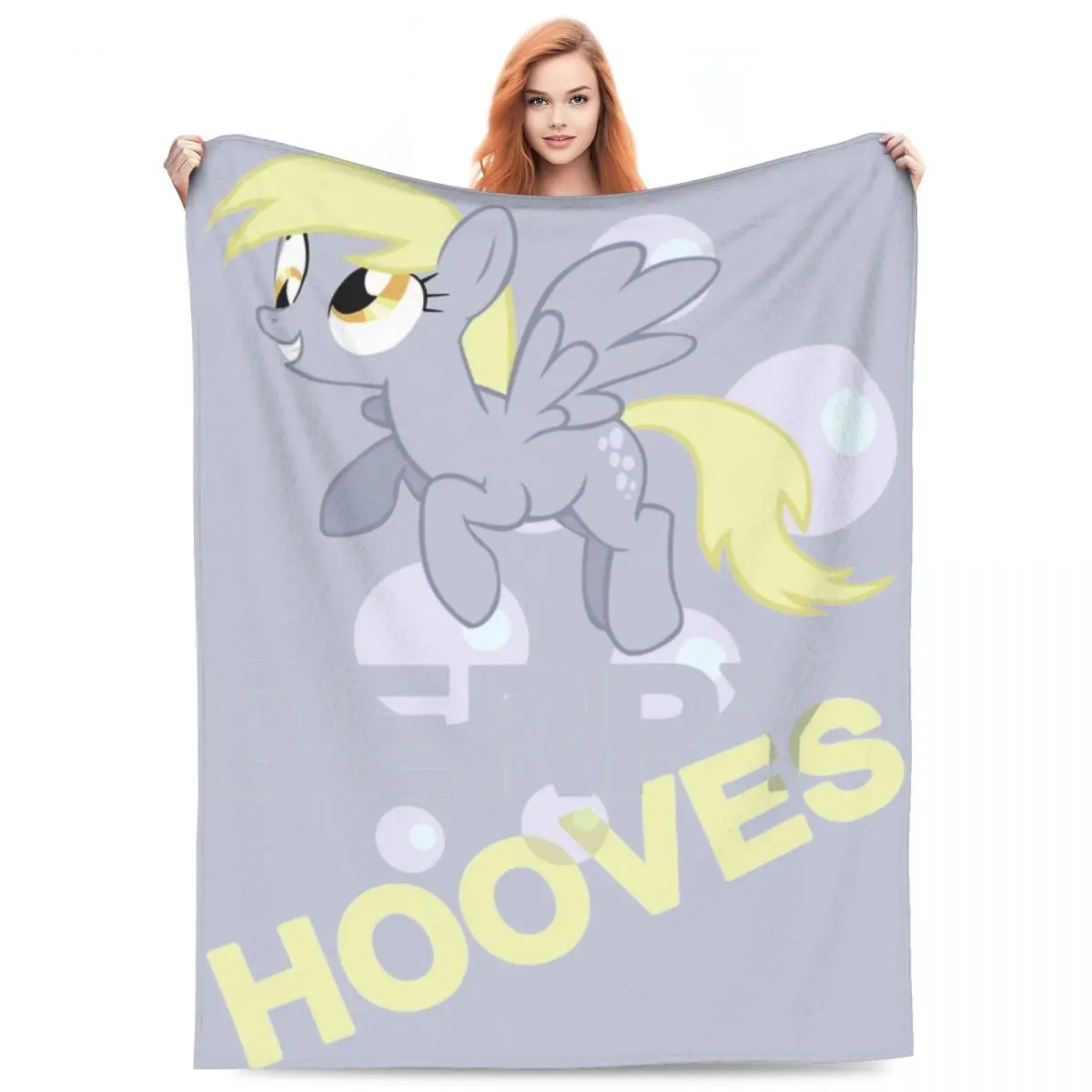 Y2K Muffins Derpy Hooves Blankets Lightweight Thin Fleece Relax Throw Blanket Machine Washable