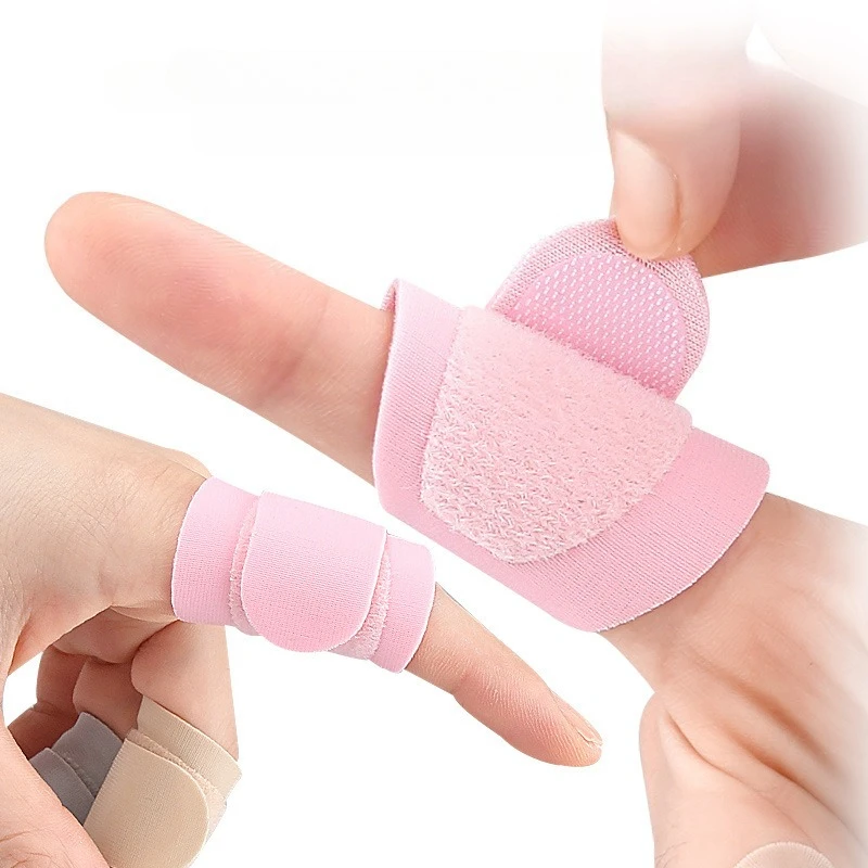 

5/10pcs Set Causal Solid Color Finger Guard Strap with Hook Loop Student Women Men Finger Protable Protector Bandage Bandaid
