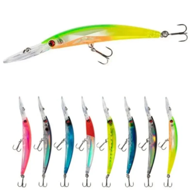 Deep Diver Minnow Sinking Fishing Lure Wobblers 130mm 24g Crystal 3D Hard Bait Megabass Cranbait Japanese Wobblers for Pike Bass