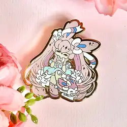 Evolution enamel pin - Pink bunny