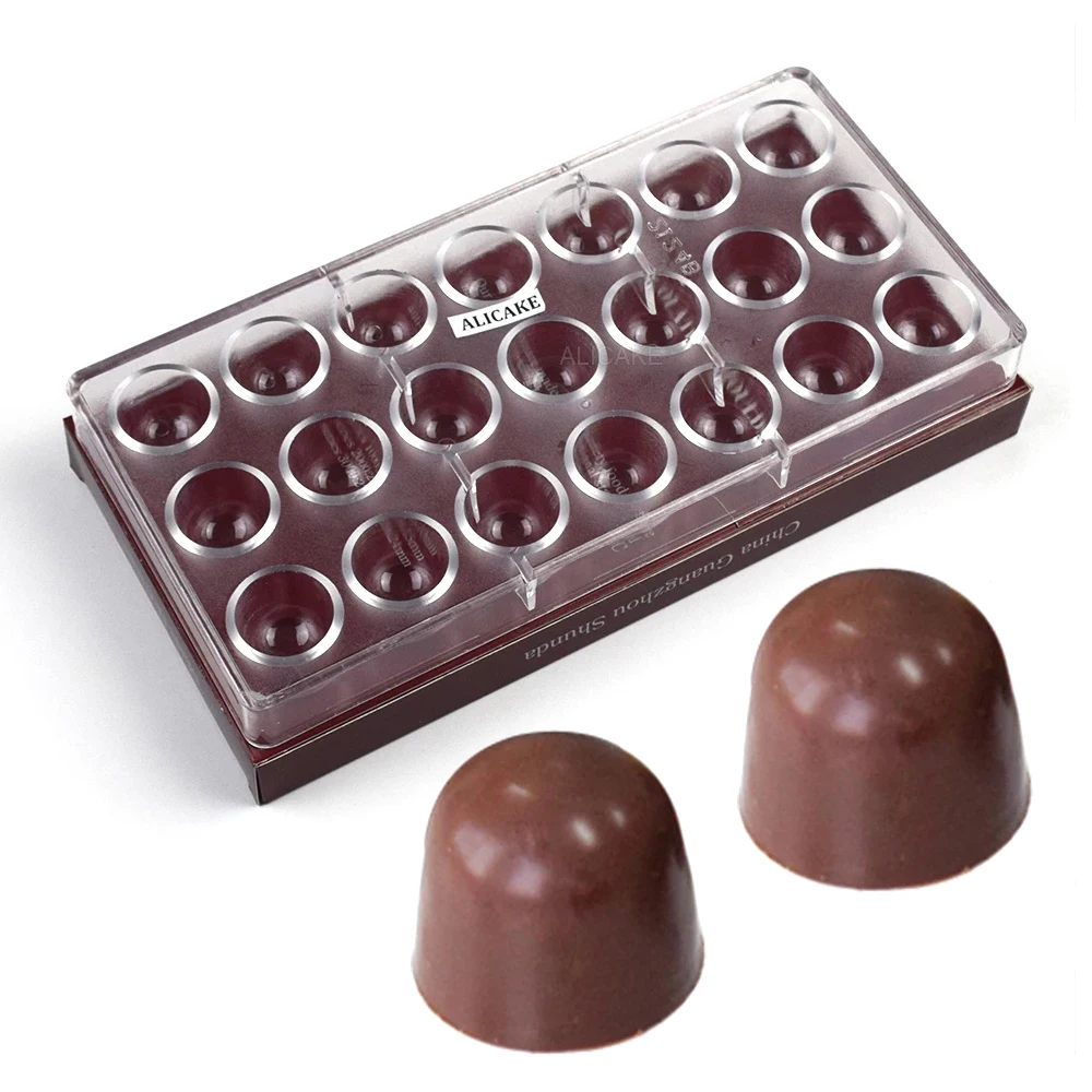 ALICAKE Polycarbonate Chocolate Mold 1.1inch 12g/pieces Bullet Shape Candy Bonbons Confectionery Bakery Baking Pastry Mould