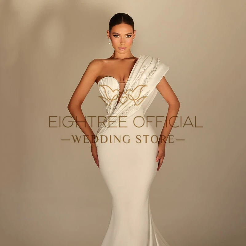 Eightree 2025 Long Mermaid Wedding Dresses Sweetheart Beadings Bridal Dress Princess Evening Wedding Ball Prom Gowns Customized image 2