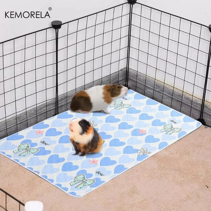 Bedruckte, wiederverwendbare Unterlagen für Meerschweinchenkäfige, geeignet für kleine Tiere wie Hamster, Kaninchen und Eichhörnchen, vielseitig einsetzbar und leicht zu reinigen. – Detail 7