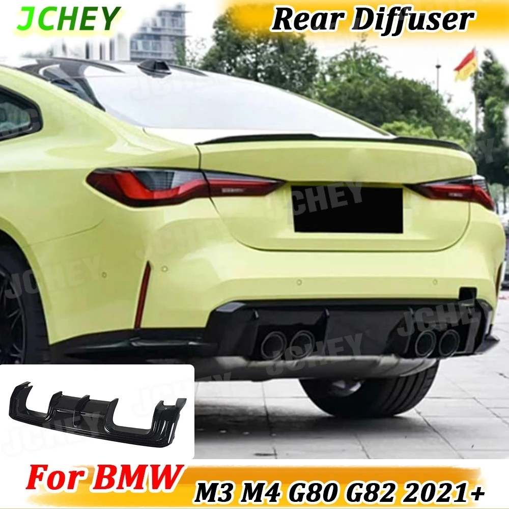 

JCHEY сухой задний бампер из углеродного волокна, диффузор, спойлер для BMW 3 4 серии G80 M3 G82 G83 M4 2021 + FRP, диффузор для задней губы BodyKit