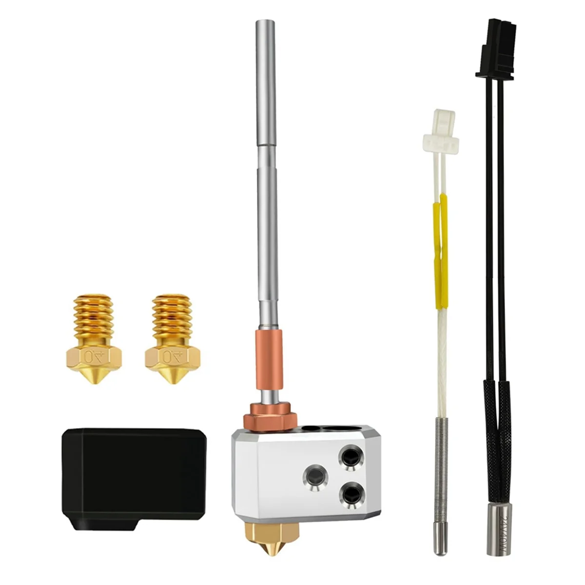 

Hotend для Prusa I3 MK4/XL, блок нагревателя печатающей головки, сопло 0,4 мм, 24 В, 40 Вт, нагревательный термистор, силиконовая крышка, комплект экструдера