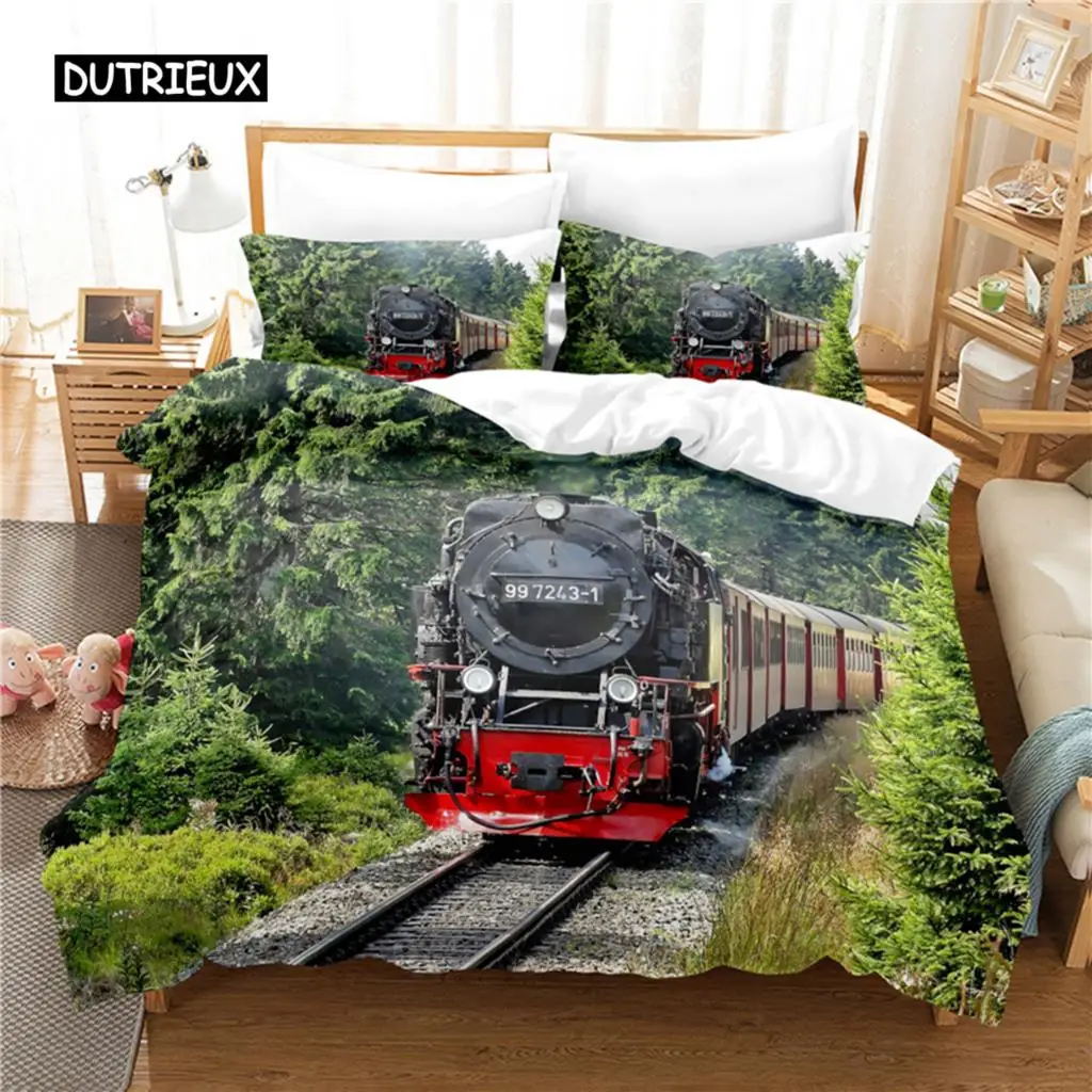 

Train Bedding Set Duvet Cover Sets 3d Bedding Digital Printing Bed Linen Queen Size Bedding Set Fashion Design