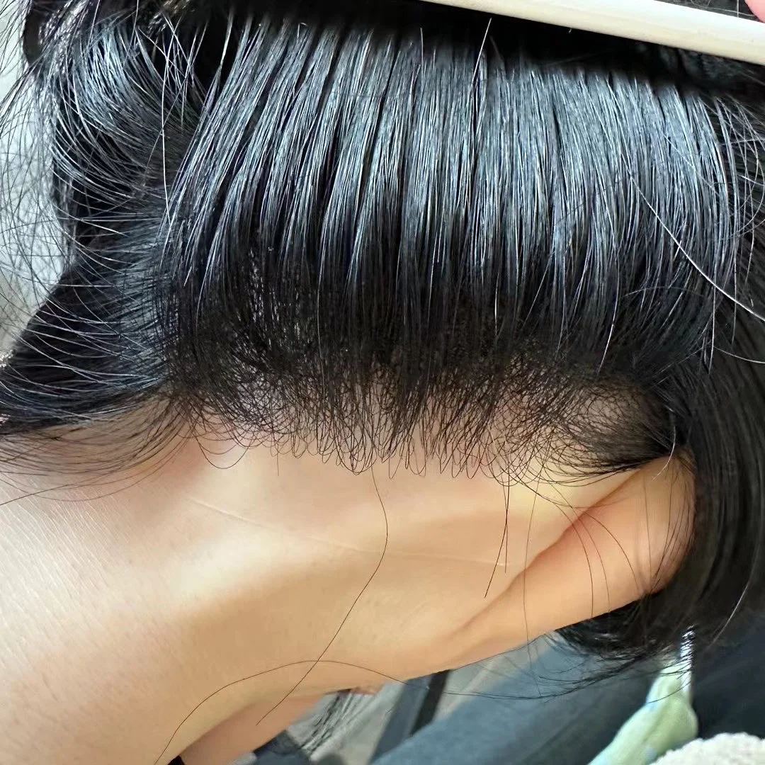 شعري طبيعي واقعي 80 كثافة أبيض أشقر رمادي بني أسود مايكرو رقيقة الجلد قاعدة الرجال الشعر المستعار الرجل العجوز نظام الشعر البشري